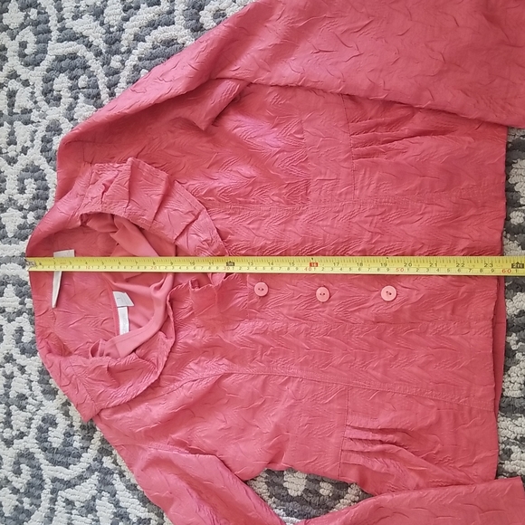 Chico's Tafetta Lightweight Blazer and Tank Top Coord Pastel Soft Fresh Pretty - Picture 4 of 8